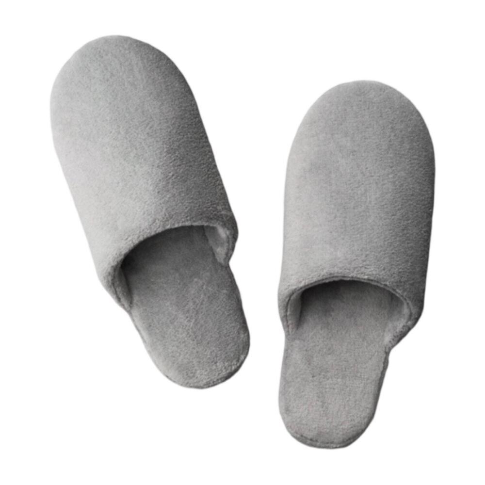 Restoration Hardware Luxury Plus Slippers Size L Mens 10-11 Nickel‎ Gray NEW